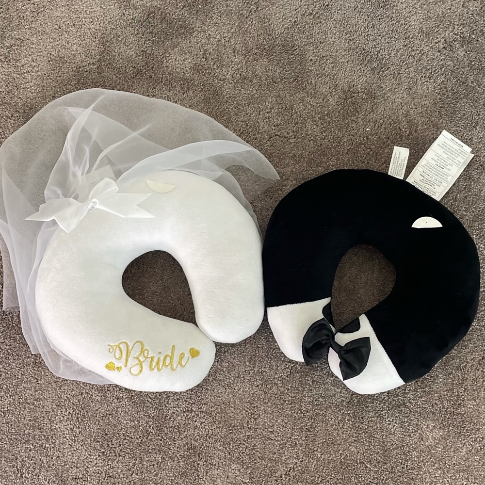Bride & Groom Neck Pillows